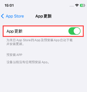 镜铁区苹果15维修中心如何让iPhone15APP自动更新